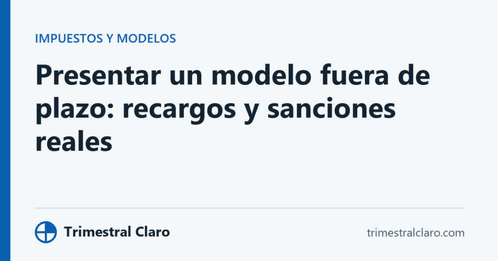 Presentar un modelo fuera de plazo: recargos y sanciones reales
